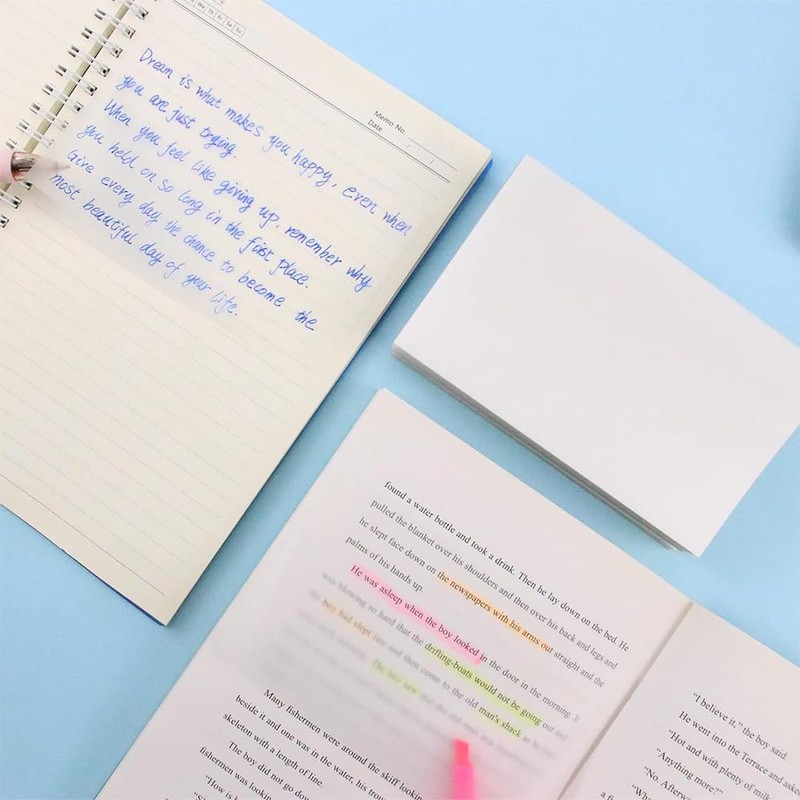 XINGHECHENGWEI Transparent Sticky Notes, Writable Tabs, Sticky Notes, Films, Waterproof,