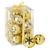 OnlineDiscountStore 12 x GOLD Snowflake Jingle Bells Baubles Christmas tree