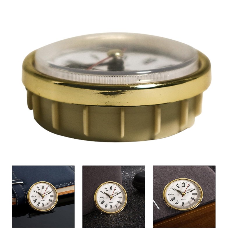 Shuade 65mm Clock Insert with Roman Numeral Quartzs Movement Gold