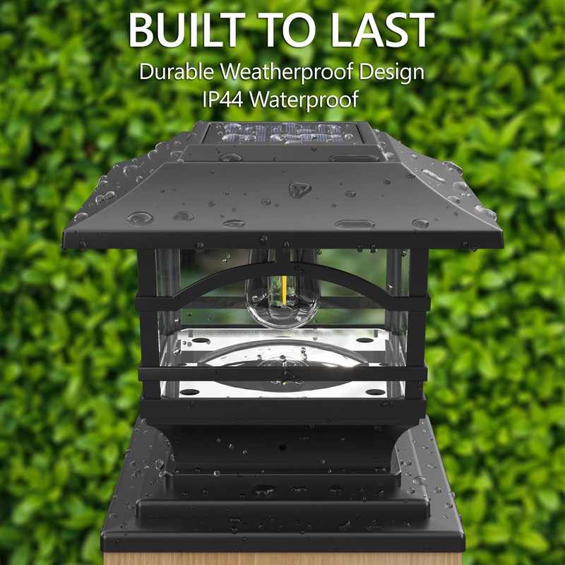 Davinci Lighting Edison Solar Outdoor Post Cap Lights - 4x4