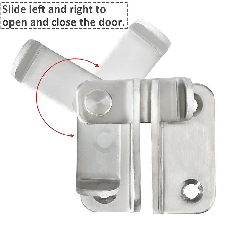 SAYAYO EMS3001-W Stainless Steel Door Bolt Small Lockable with Padlock