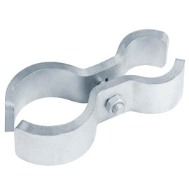 2 Sets Chain Link Heavy Fence Panel Clamps, Saddle Clamp for OD 3-1/2" Post x 2-1/2" (2-3/8" Actual OD) Rail, Horse Stall, 5/16" Thick