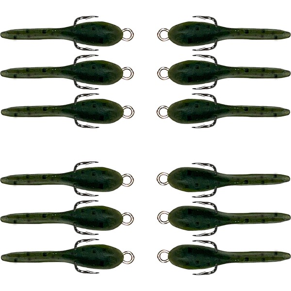 DELONG LURES 1.5" Tadpole Fishing Lures for Bass, Crappie, Bluegill,