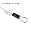 TOP-VIGOR 1Pcs Security Steel Cable, 2.5mm x 2m / 6.56ft