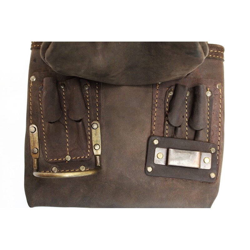 USA Pro Tools Oil Tanned Leather Tool and Nail Pouch