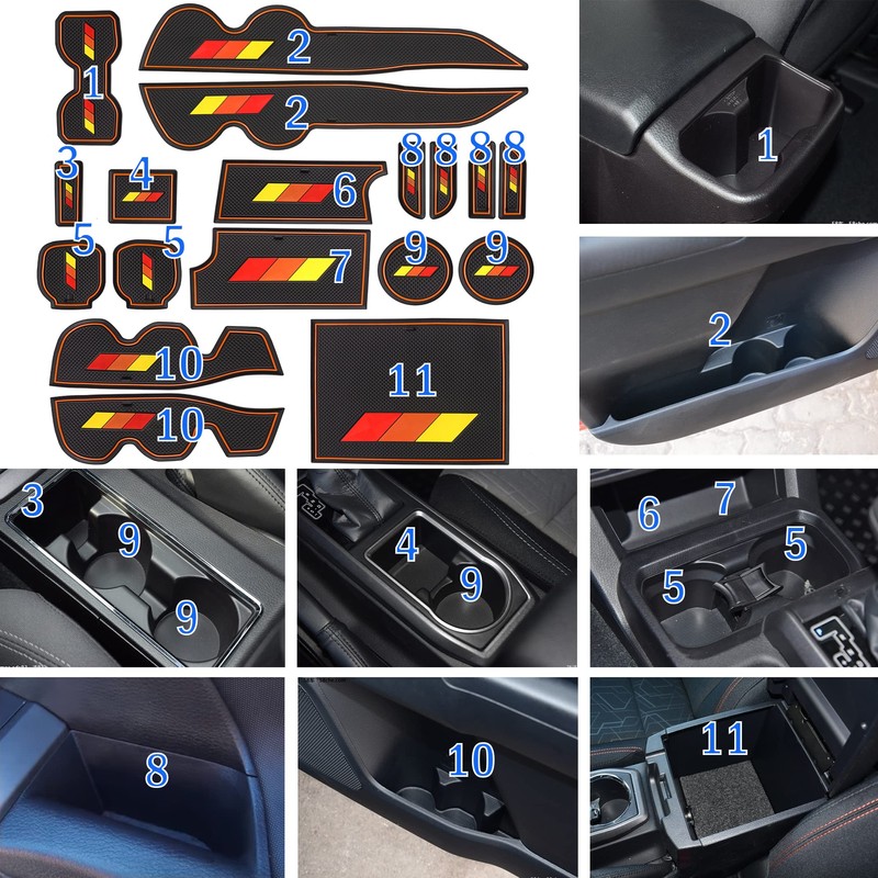 SENSHINE Custom Liners for Toyota Tacoma Accessories 2016-2021 2022 2023