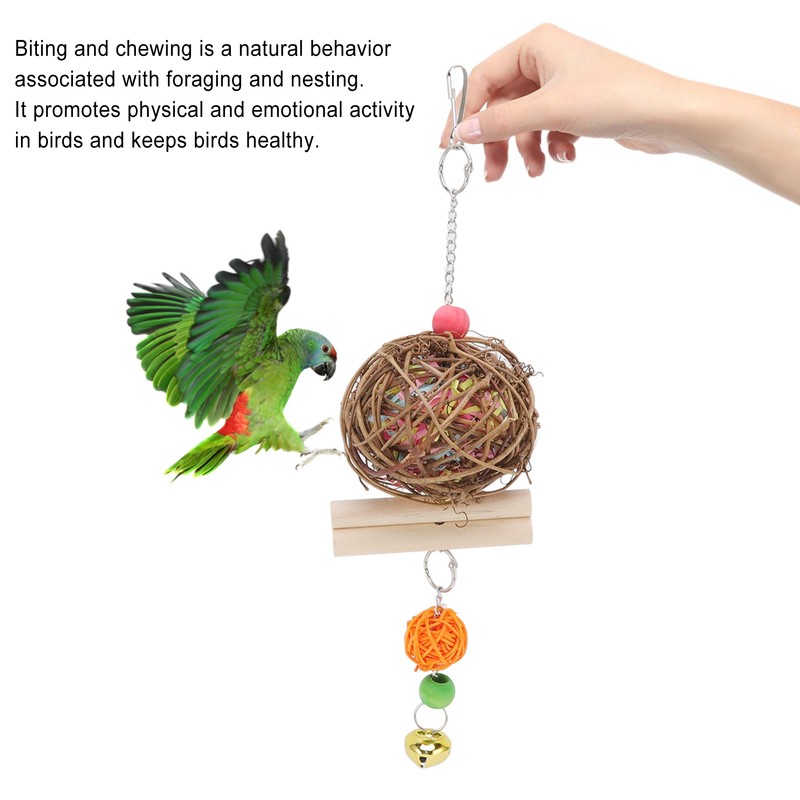 Parrot Cage Shredder Toy Bird Chewing Foraging Shredder Toy for