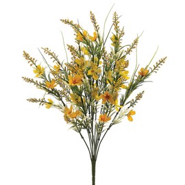 22" Silk Cosmos & Astilbe Flower Bush -Yellow (Pack of 12)