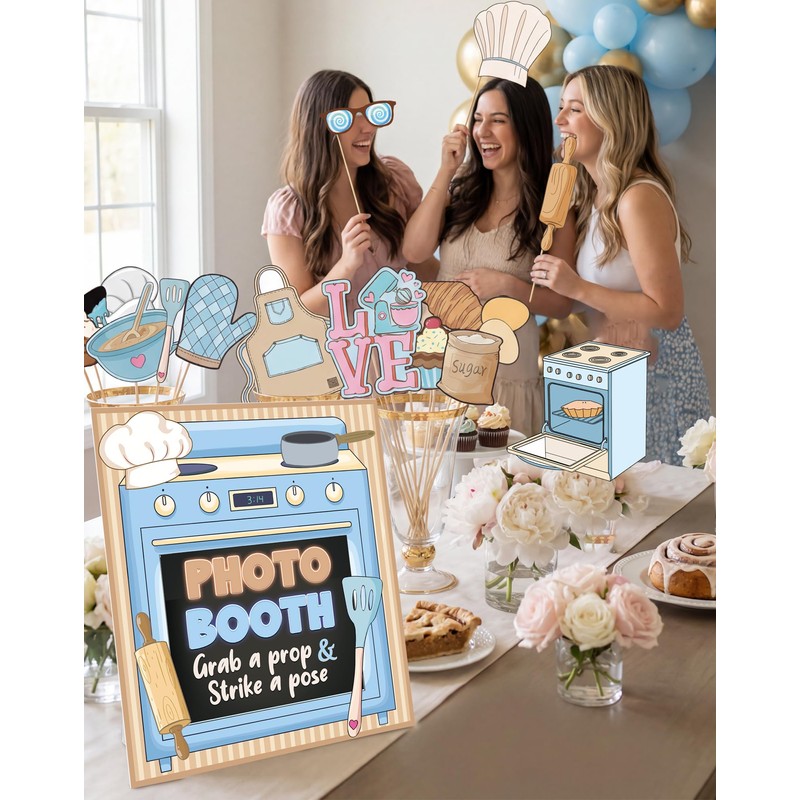 36PCS Bun in the Oven Baby Shower Decorations, Baking Party