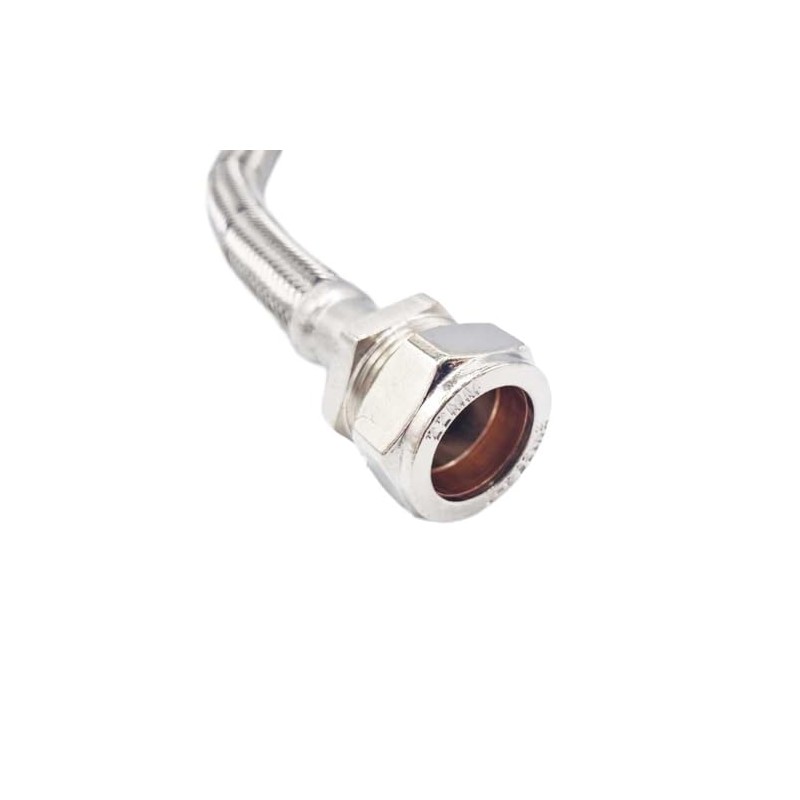 Flexible Hose Pipe Connector Tail 3/4" x 22mm Compression 300mm