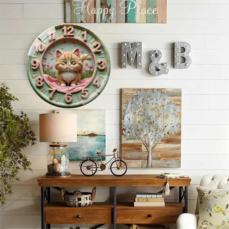 30x30cm Glass Clock with a Customized "Established Since" Landmarksheet size: