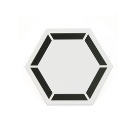 FloorPops 9" x 10.4" Coltrane Peel & Stick Hexagon Vinyl Floor Tiles (10 Tiles), (4.5 sqft/Carton), Off-White