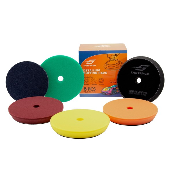 6 Inch Polishing Pads – 6 Pack Foam Buffing Pads