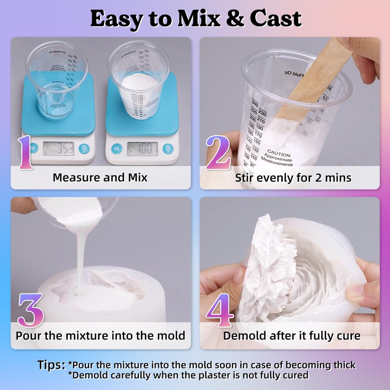LET'S RESIN Resin Casting Powders 3000g, Fast Cured Casting Resin