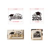 Class of 2026 Graduation Cookie Stencils, 4X4In12Pcs Style-Congrat GRAD/Mortarboard/Diploma/Done/You Did