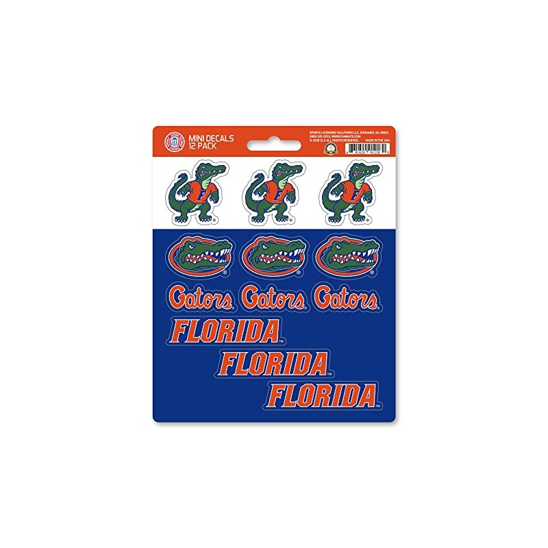 Fanmats 61158: Florida Gators 12 Count Mini Decal Sticker Pack