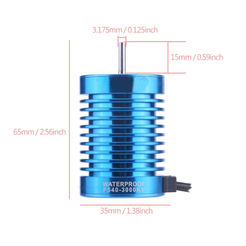 Surpass F540-V2 3000KV Sensorless Brushless Motor for 1/10 1/12 RC