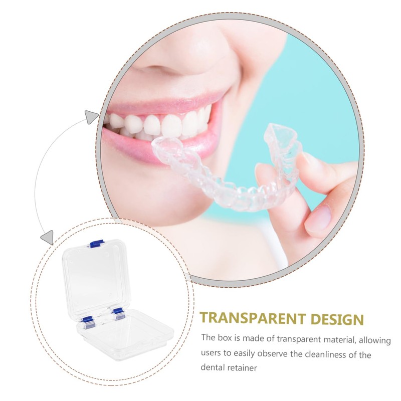 BIUDECO Case Bath Container Cups for Soaking Retainers Storage Cleaning