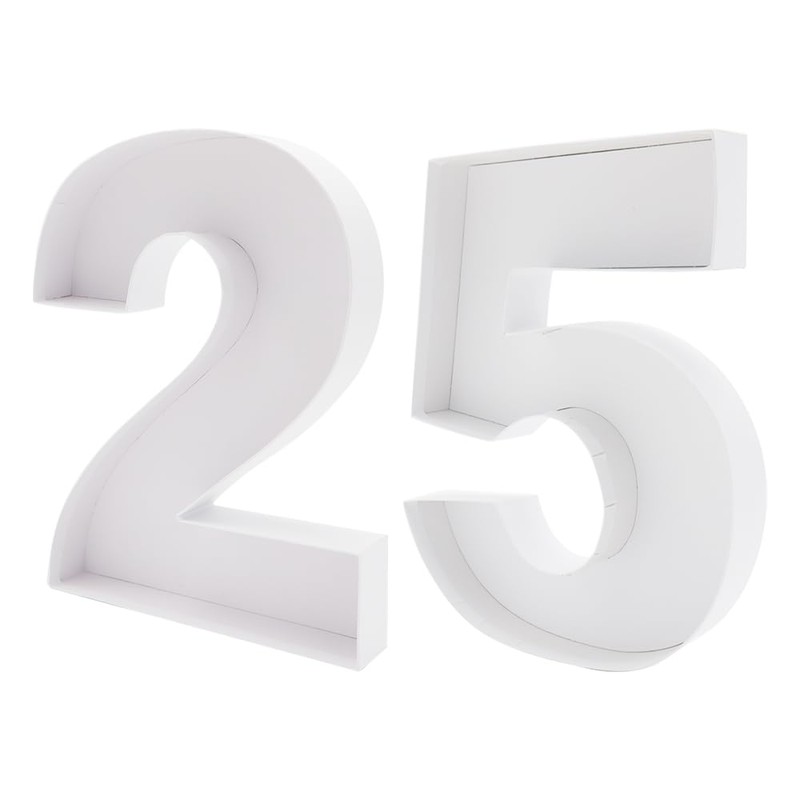 12 inch Fillable Number Paper Mache Cardboard Cutouts Sweet Charcuterie
