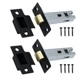 Tubular Latches Mortice Door Latch | Matt Black | 2.5 Inch / 66mm | Pack of 2