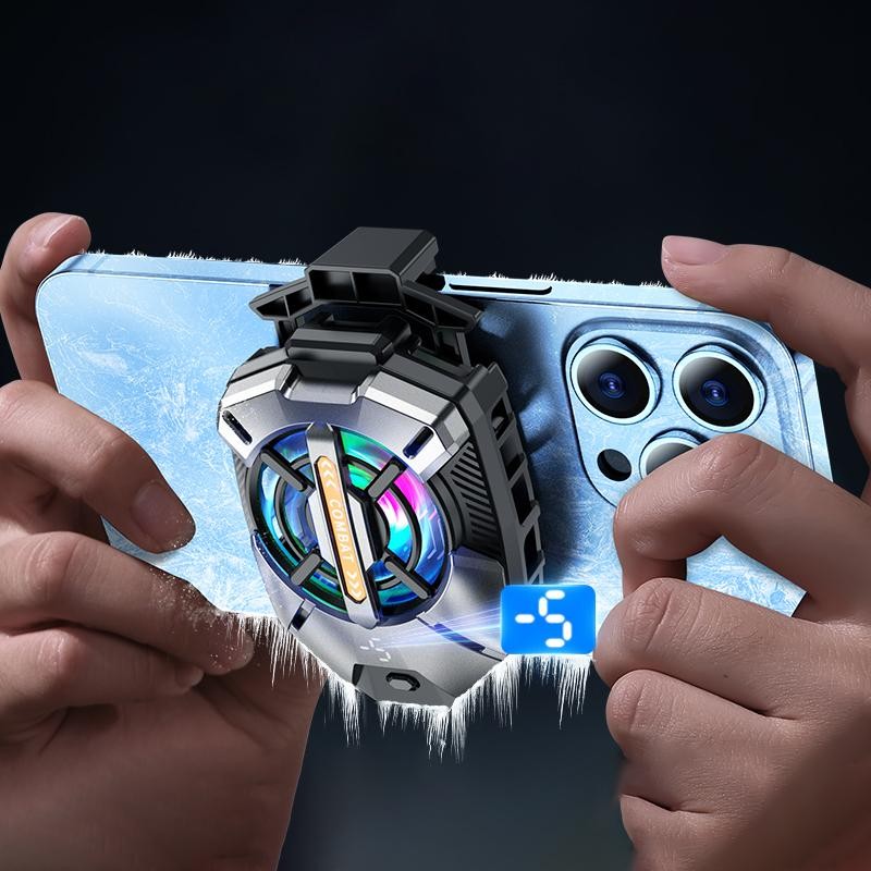 JOYYE Phone Cooler, Portable Lightweight Cooling Fan, LED Display Radiator,
