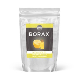 BIRCH & MEADOW Borax with Lemon Essential Oil, 1.5 lb, Fresh Scent, Cleaning & Laundry