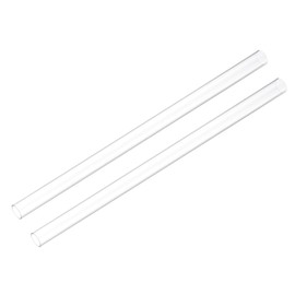 sourcing map 2pcs Rigid Round Clear Tubing 11mm(7/16") ID x 14mm(5/9") OD x 1Ft(305mm) Length Plastic Tube