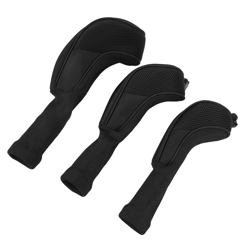 3Pcs Golf Club Head Covers 1 3/5 UT Breathable Mesh