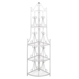 SKM Corner Plant Rack White (Weight-13KG)