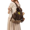 KUOIN Medieval Drawstring Backpack, Vinatge LARP Camping Renaissance Costume Accessories,
