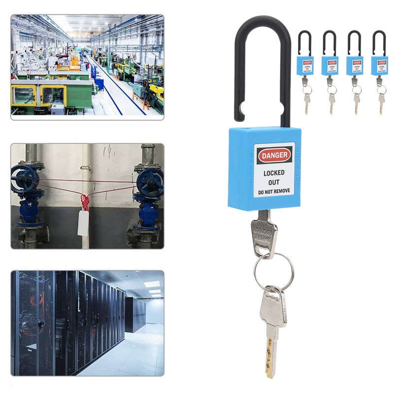 5Set 38mm Lockout Tagout Lock Nylon Durable Dustproof Insulated Safety