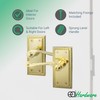 EAI Polished Brass Georgian Scroll Door Handles - 1 Pair