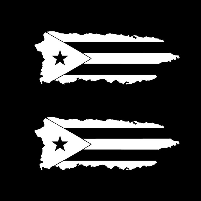 Puerto Rico Map Flag Decal Vinyl Sticker for Cars, SUVs,