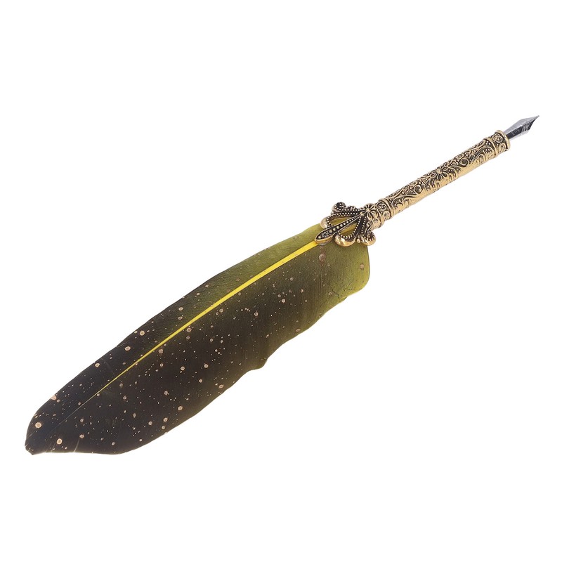 Feather Pen Set with 5 Interchangeable Nib Letter Opener Pen