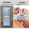 Cable Ties Clear White 300mm x 4mm (100 Pack), Plastic