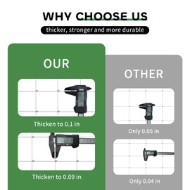 10GA Heavy Duty Cattle Fence Panel, 4ftx100ft, Fixed-Knot Woven Wire Fence Galvanized Farm High Tensile Fence Wire Fencing, Durable Cattle Panel, Goat Fence, Ideal for Farm and Field Protection