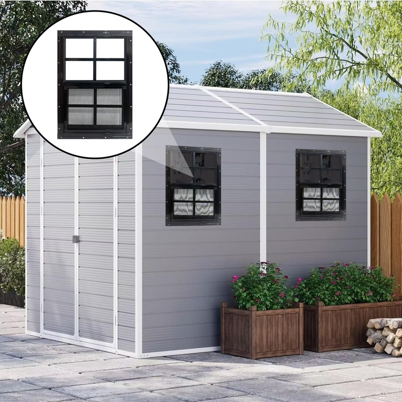 Yuzzy 18" x 23" Shed Windows with Tempered Glass and