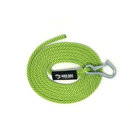 Mad Dog Products Fresh Water Launch Line with Clip 3/8" x 15' Solid Braid Lime Jet Ski Dock Line Boat Accessory for Waverunner, Seadoo, Kayak, PWC