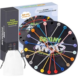 Rope Challenge Brainy Knots Logik Spiele, Buntes Gedrehtes Seil Sortier Puzzlespiel, Geduldspiele für Kinder, Logik Spiele Knot für Kinder ab 3 Geschicklichkeitsspiel Lernspiel für die ganze Familie
