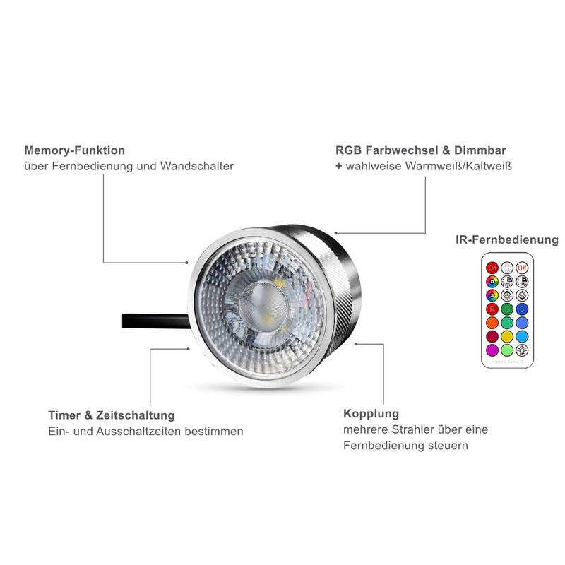 lambado® Flat LED Floor Spotlight RGB for Outdoor Use with