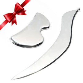 LONGEST Scar Tissue Scraper Massage Tool Scar Massage Tools IASTM for Physical Therapy & Plantar Fasciitis with 2 Pieces (Set D)