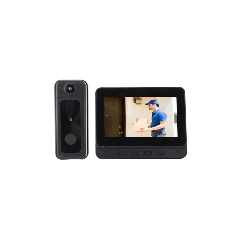 GOWENIC Videoportero Inalámbrico WiFi, Cámara de Timbre 1080P con Monitor,