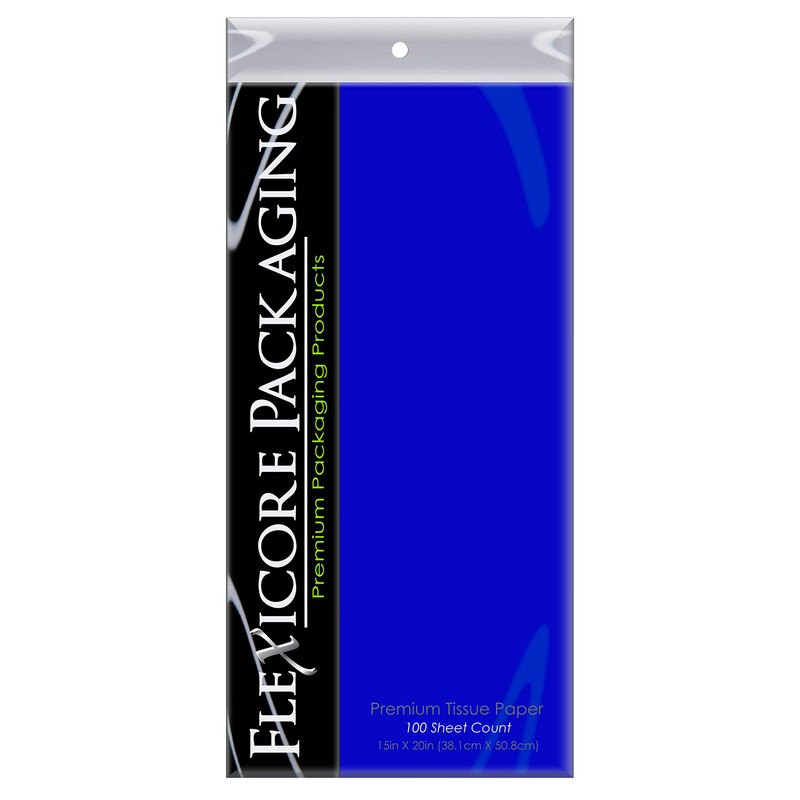 Royal Blue Gift Wrap Pom Pom Tissue Paper- 100sheets 15x20inches