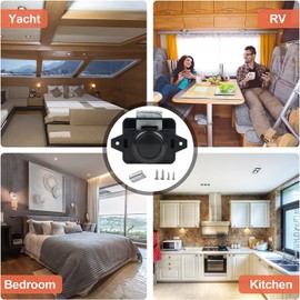 TOOSOAR Pack of 10 Push Button Catch Door Lock, Door Lock 14-16 mm Furniture Lock, Keyless Motorhome Lock for Motorhomes, Yachts, Boats, RV Camping Cabinet, Caravan (Black)