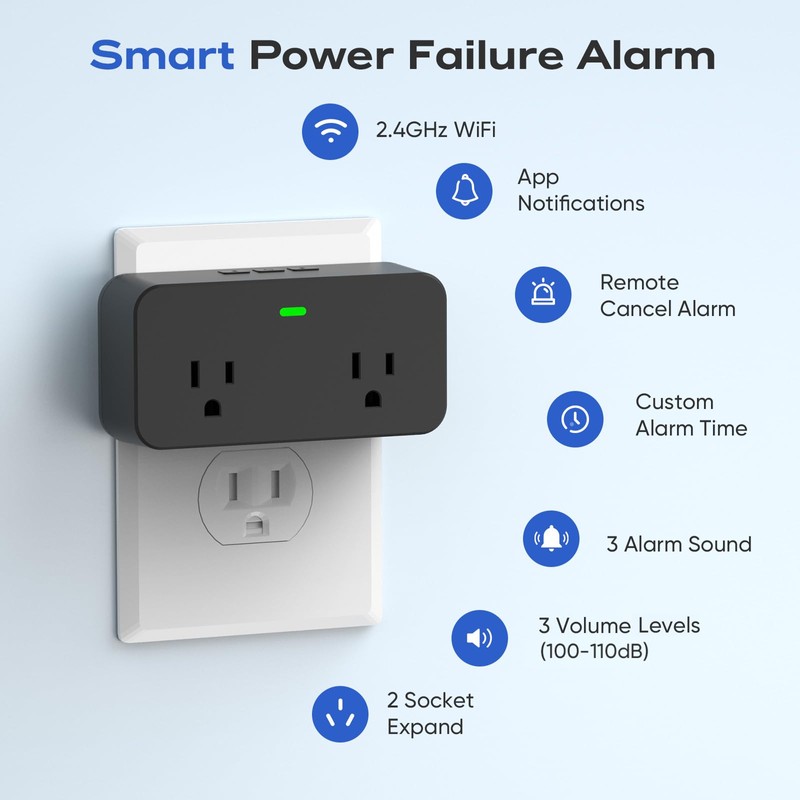 Power Failure Alarm WiFi, Newest Smart Power Outage Alarm with