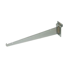 Only Hangers Shelf Brackets for Slatwall, 12" Chrome Slatwall Brackets Sold in (Pack of 48) - Fits All Slatwall Panels