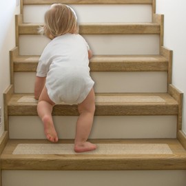 RESFATAN Clear Anti Slip Friction Grip Tape 6”x30 8-Pack Pre-Cut Non-Slip Stair Indoor, Soft for Floor,Outdoor,Children,Pets