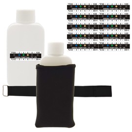 14Pcs Urine Test Complete Kit Include Portable Empty Bottles 10 Adhesive Temperature Test Strip Hidden Leg Strap Oxford Pouch Urine Test Bottles Temperature Urine Strip Sticker for Testing Traveling