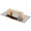 Straight edge plastering trowel with wooden handle 300 x 150