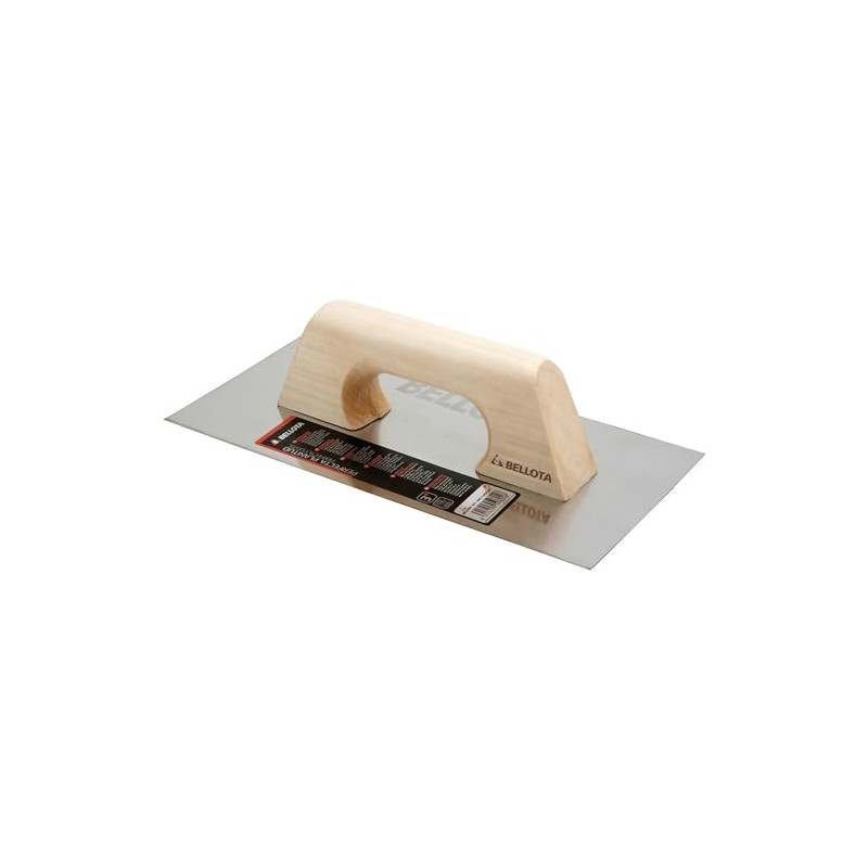Straight edge plastering trowel with wooden handle 300 x 150